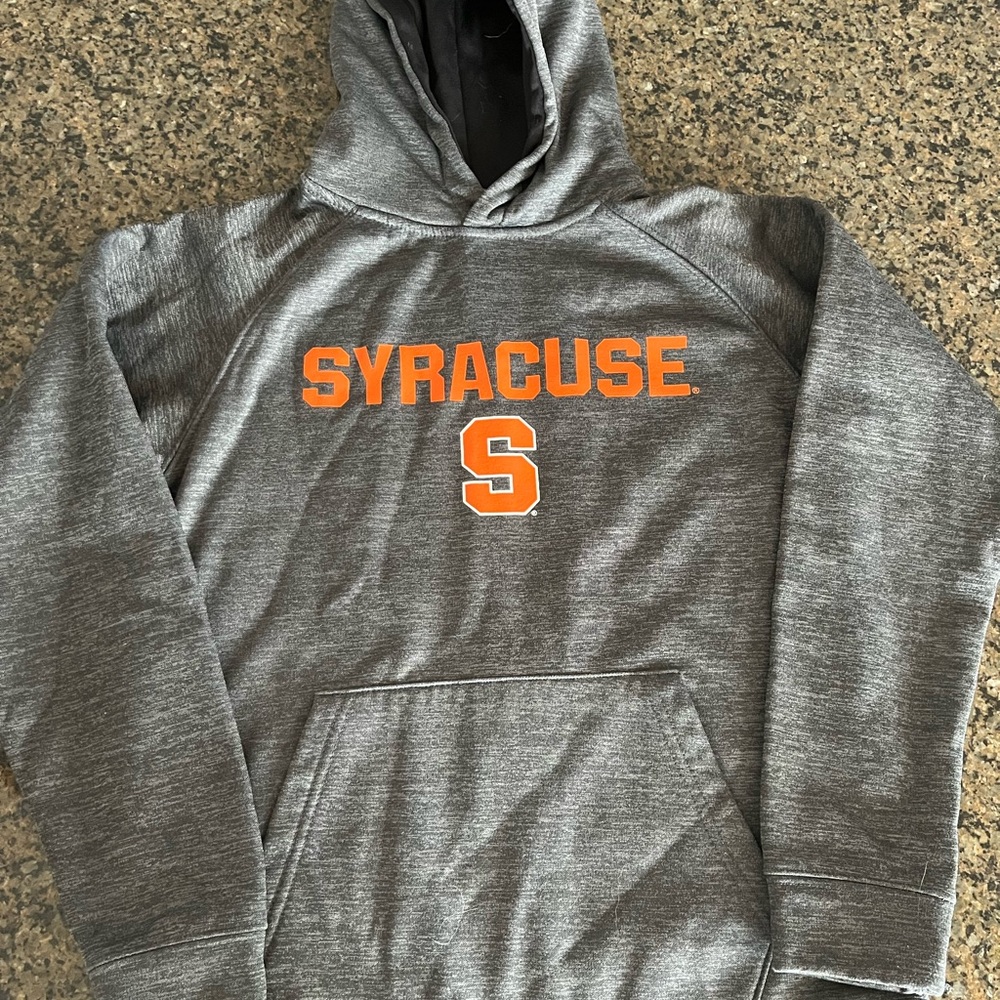 Colosseum Gray and Orange Syracuse Youth Hoodie M (12-14)